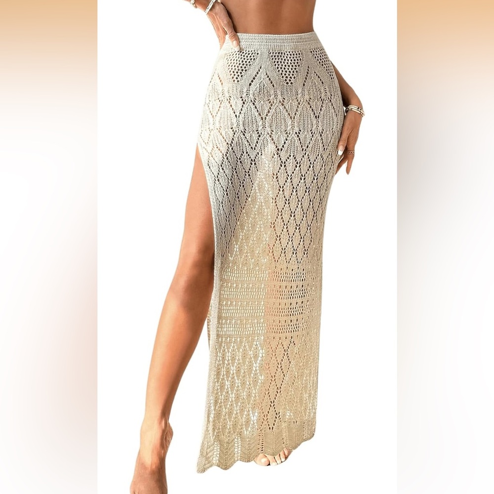 Elegant Crochet Maxi Skirt - Picture 2 of 10